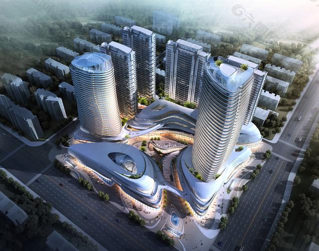 商业综合体效果图图片